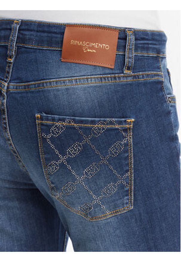 Rinascimento Jeansy CFC0127828003 Granatowy Slim Fit. Kolor: niebieski