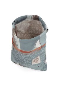 Worek damski Anekke, wykonany z lekkiego materiału tekstylnego z dekoracyjnym nadrukiem zamykany na ściągacz ze sznurkami, szary, 42484-003. Kolor: szary. Wzór: nadruk #4