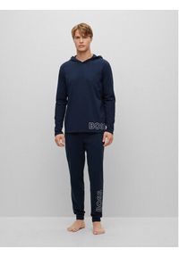 BOSS - Boss Spodnie piżamowe 50481199 Granatowy Regular Fit. Kolor: niebieski. Materiał: bawełna