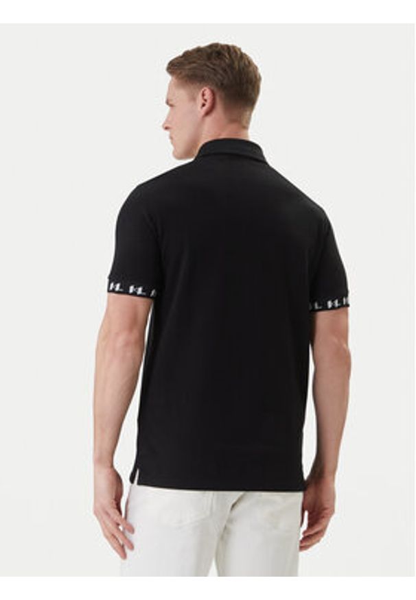 Karl Lagerfeld - KARL LAGERFELD Polo 745020 562221 Czarny Regular Fit. Typ kołnierza: polo. Kolor: czarny. Materiał: bawełna