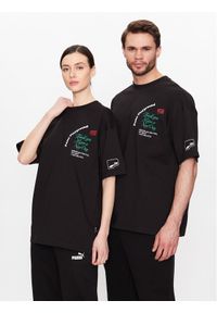 Puma T-Shirt Unisex Uptown Graphic 537972 Czarny Relaxed Fit. Kolor: czarny. Materiał: bawełna #1