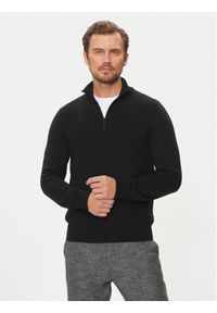 BOSS - Boss Sweter H-Dambino 50519590 Czarny Regular Fit. Kolor: czarny. Materiał: wełna