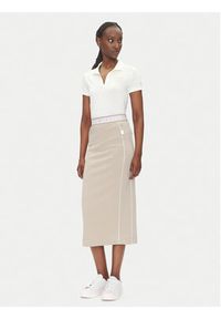 EA7 Emporio Armani Spódnica midi 7W000279 AF12501 U6155 Beżowy Regular Fit. Kolor: beżowy. Materiał: syntetyk #3