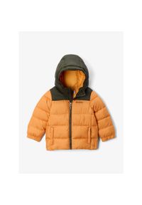 columbia - Kurtka ocieplana dziecięca Columbia Puffect Hooded Jacket. Kolor: żółty