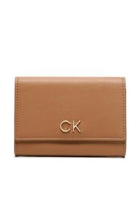 Calvin Klein Mały Portfel Damski Re-Lock Bifold & Cardholder Sm K60K611092 Brązowy. Kolor: brązowy. Materiał: skóra