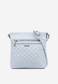 Born2be - Niebieska Pikowana Torebka Listonoszka z Suwakiem Silendrea. Kolor: niebieski. Materiał: pikowane. Styl: biznesowy, klasyczny, elegancki, casual