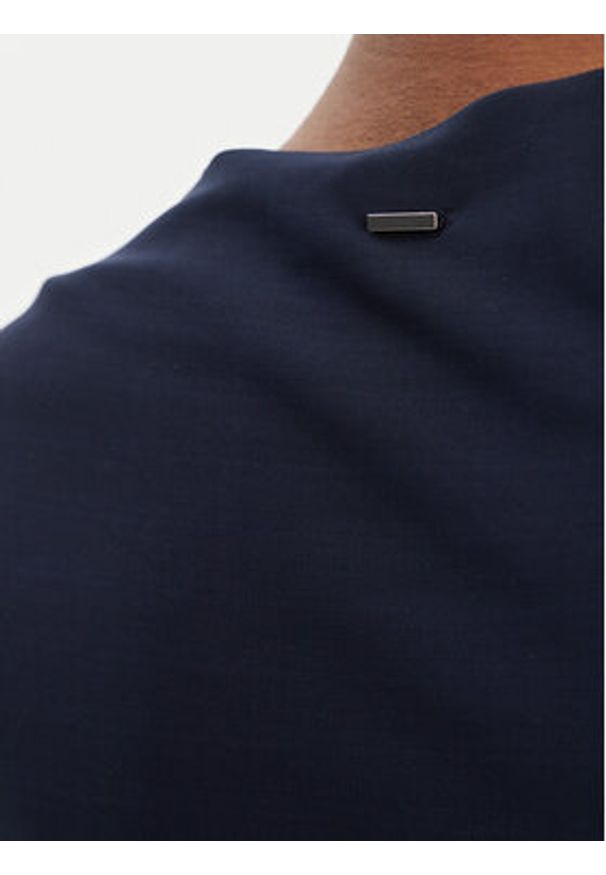 BOSS Bluzka Elamma 50541896 Granatowy Slim Fit. Kolor: niebieski. Materiał: wiskoza