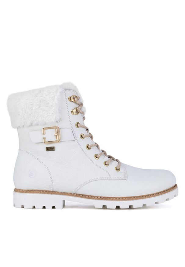 Remonte Trzewiki D8481-80 Biały. Kolor: biały. Materiał: skóra