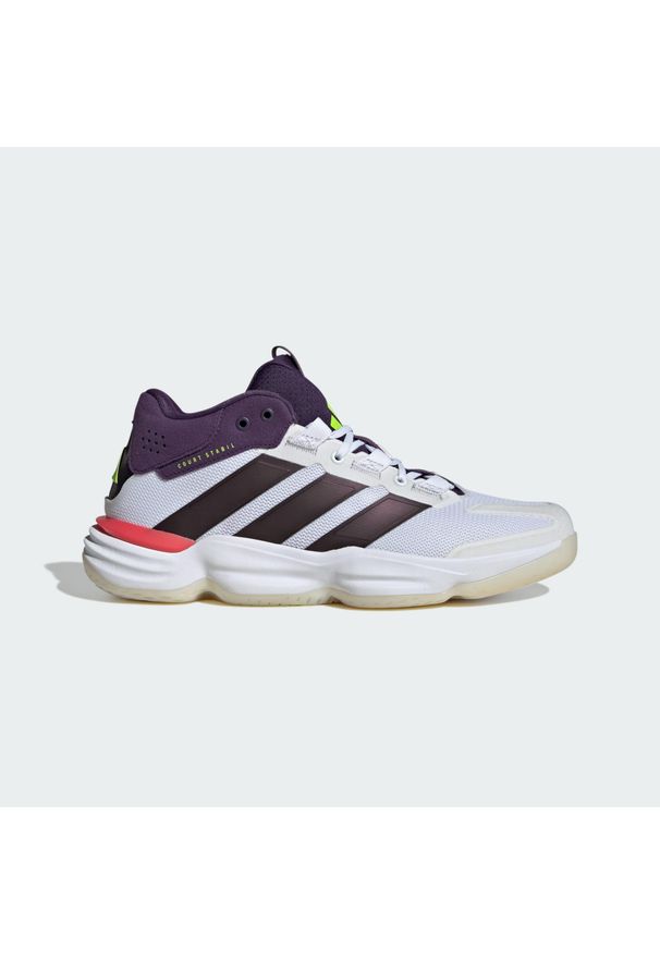 Adidas - Buty halowe Court Stabil Indoor. Kolor: fioletowy, biały, wielokolorowy. Sport: piłka ręczna