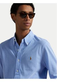 Polo Ralph Lauren Koszula 710979488001 Błękitny Regular Fit. Typ kołnierza: polo. Kolor: niebieski. Materiał: bawełna #7