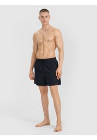 4f - 4F Spodenki plażowe boardshorty męskie - czarne S. Kolor: czarny. Materiał: tkanina, włókno, materiał, syntetyk. Długość: krótkie #1