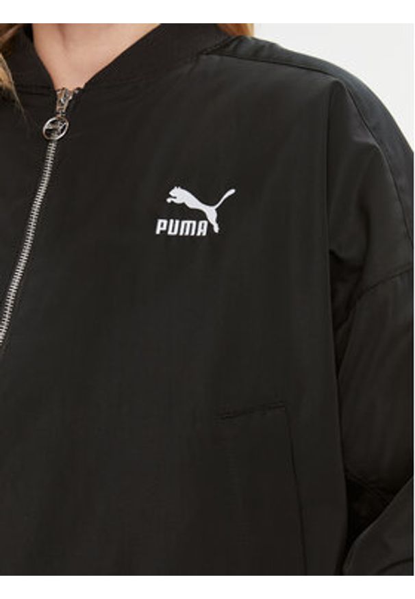 Puma Kurtka bomber T7 621689 Czarny Oversize. Kolor: czarny. Materiał: syntetyk