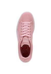 Buty Puma Suede Galaxy W 369596 01 różowe. Okazja: na co dzień. Zapięcie: sznurówki. Kolor: różowy. Materiał: syntetyk, kauczuk, materiał, guma, skóra. Szerokość cholewki: normalna. Model: Puma Suede #3