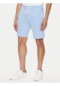 TOMMY HILFIGER - Tommy Hilfiger Szorty sportowe UM0UM03364 Błękitny Regular Fit. Kolor: niebieski. Materiał: bawełna. Styl: sportowy