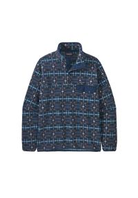 Bluza polarowa męska Patagonia LW Synch Snap-T P/O. Kolor: niebieski, wielokolorowy, biały. Materiał: polar