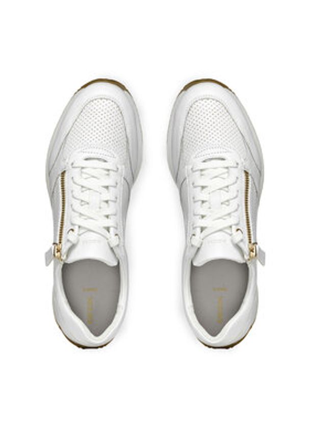 Geox Sneakersy D Calithe D36N0A 05485 C1000 Biały. Kolor: biały. Materiał: skóra