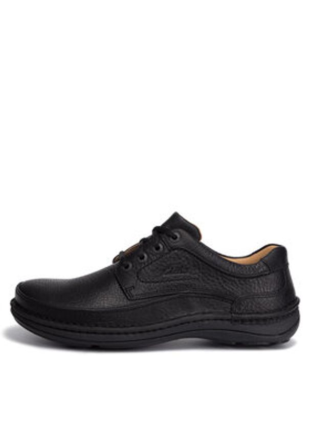 Clarks Półbuty Nature Three 203390087 Czarny. Kolor: czarny. Materiał: skóra