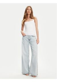 Guess Top W5YP28 KACM2 Biały Regular Fit. Kolor: biały