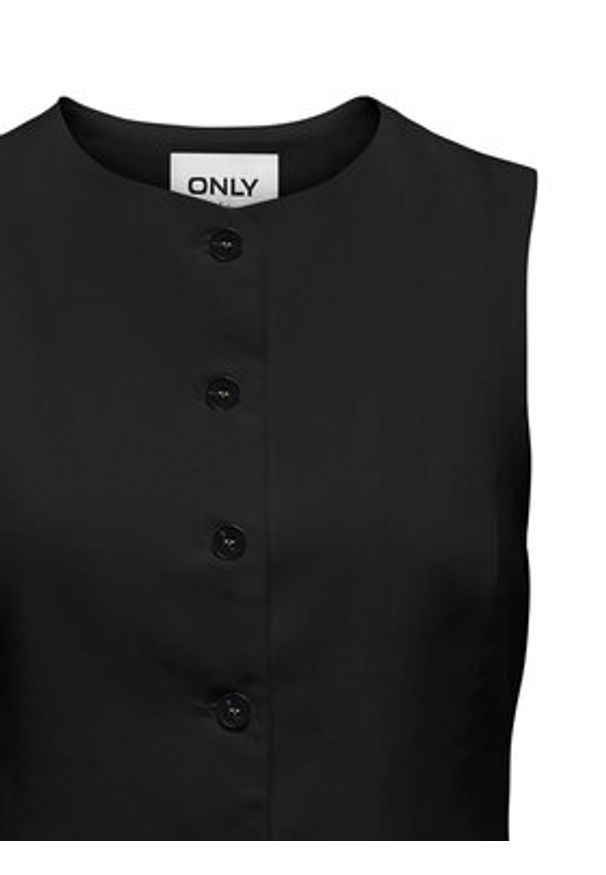 only - ONLY Kamizelka garniturowa Goa 15363724 Czarny Regular Fit. Kolor: czarny. Materiał: wiskoza