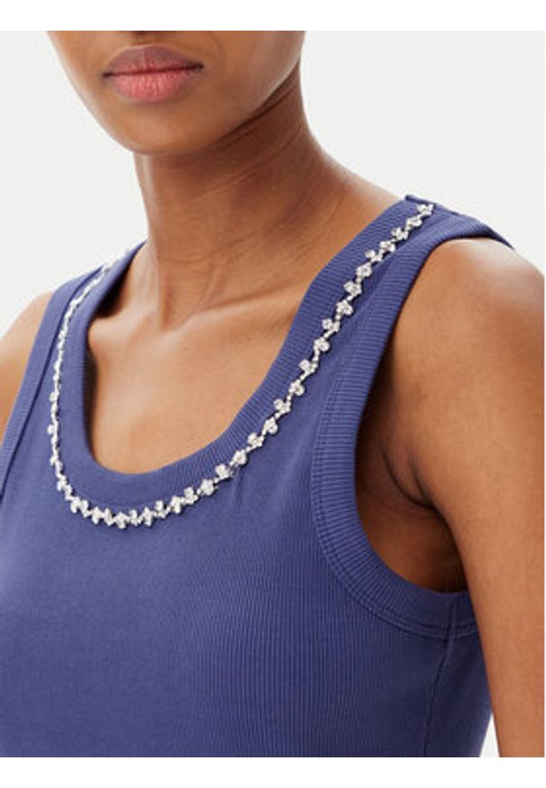 Marella Top Dede 2515941032 Granatowy Regular Fit. Kolor: niebieski. Materiał: bawełna