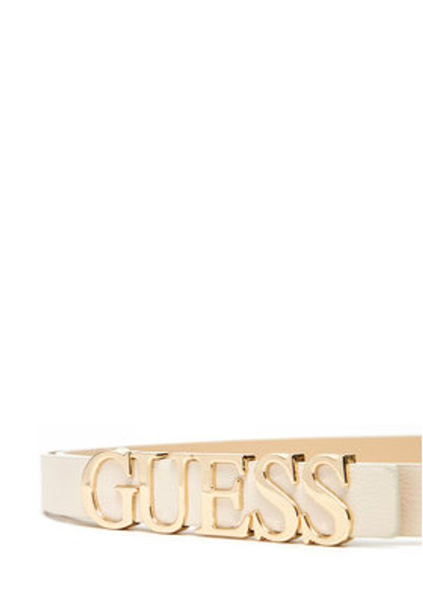 Guess Pasek Damski BW9257 P5320 Biały. Kolor: biały. Materiał: skóra