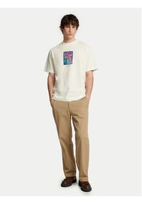 Selected Homme T-Shirt Will 16097225 Écru Relaxed Fit. Kolor: kremowy. Materiał: bawełna #5