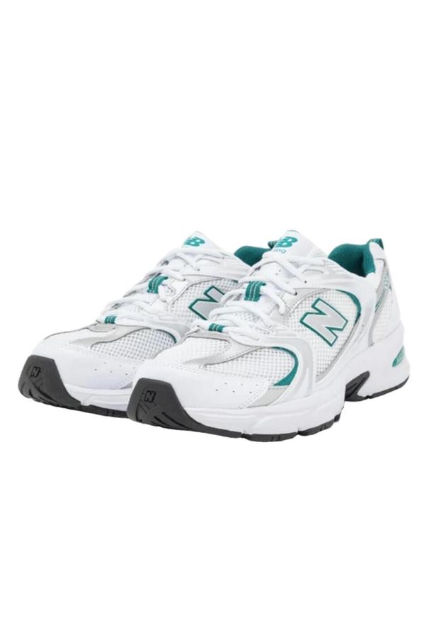 Buty do chodzenia dla dorosłych New Balance MR 530 White Silver Metallic Green. Kolor: zielony. Materiał: guma, materiał, tkanina, syntetyk. Sport: turystyka piesza