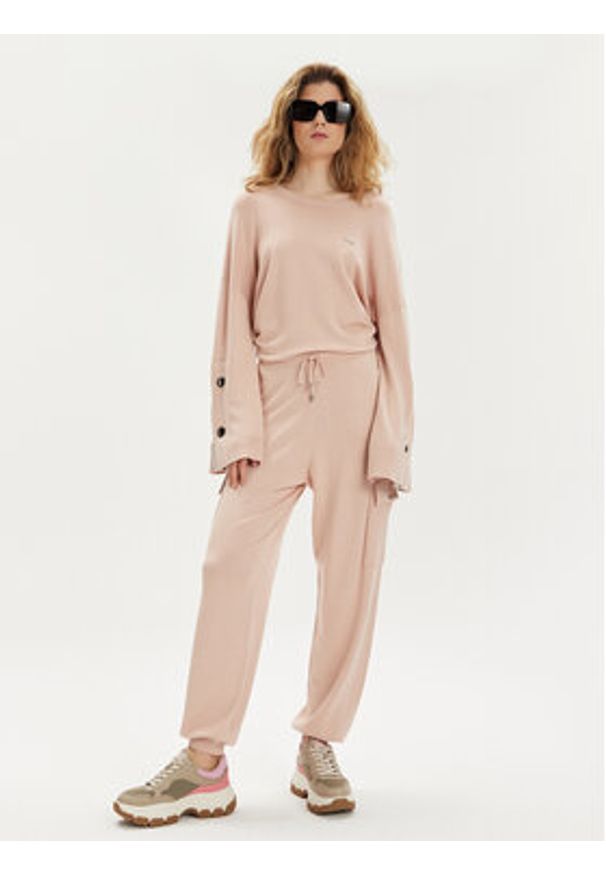 Liu Jo Sweter TA4046 MS49I Różowy Regular Fit. Kolor: różowy. Materiał: wiskoza