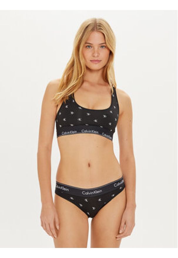 Calvin Klein Underwear Biustonosz top 0000F3785E Czarny. Kolor: czarny. Materiał: bawełna