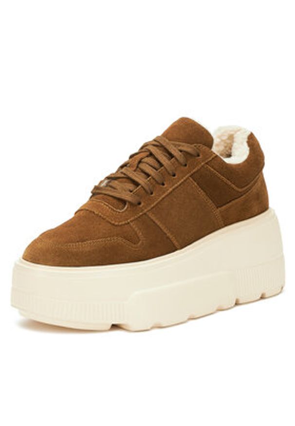 Badura Sneakersy CASI-01W1-006 Brązowy. Kolor: brązowy. Materiał: zamsz, skóra