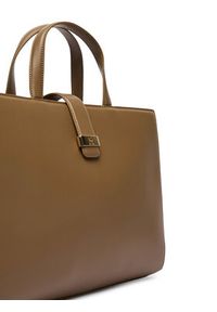 TOMMY HILFIGER - Tommy Hilfiger Torebka Th Heritage Satchel AW0AW18287 Brązowy. Kolor: brązowy. Materiał: skórzane #5