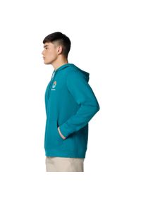 columbia - Bluza dresowa sportowa męska Trek Graphic Hoodie. Kolor: zielony. Materiał: bawełna, poliester