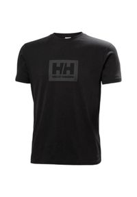 Koszulka Helly Hansen Box 2.0. Kolor: czarny. Materiał: bawełna