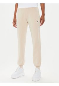 Guess Spodnie dresowe V4YB08 KCAY2 Beżowy Regular Fit. Kolor: beżowy. Materiał: syntetyk #1