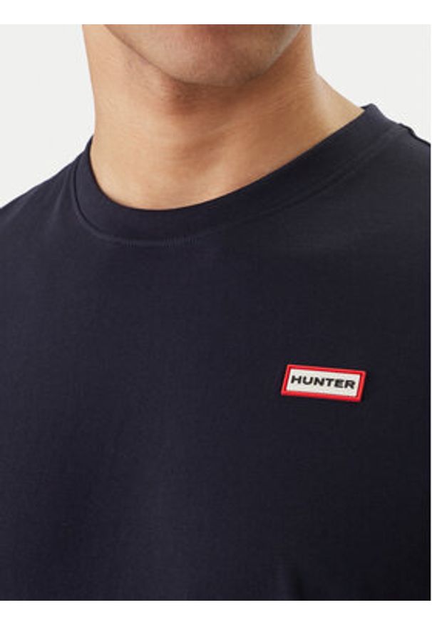 Hunter T-Shirt Essentials HARM0085252 Granatowy Regular Fit. Kolor: niebieski. Materiał: bawełna