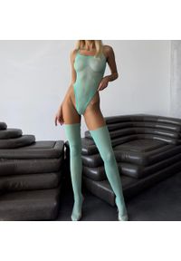 Intica - Body transparentne na wyjątkowe okazje Shemika. Kolor: niebieski. Materiał: tkanina, materiał #2