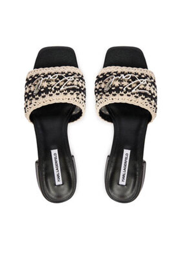 Karl Lagerfeld - KARL LAGERFELD Klapki Petalo II KL80701C Czarny. Kolor: czarny. Materiał: materiał