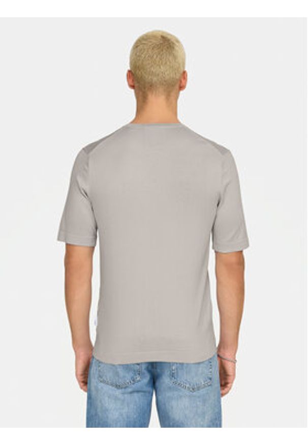 Only & Sons T-Shirt Wyler 22022928 Beżowy Regular Fit. Kolor: beżowy. Materiał: wiskoza