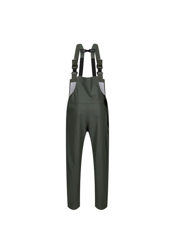 Regatta - Spodnie Z Szelkami Męskie Wodoodporne. Kolor: zielony. Sezon: lato. Sport: turystyka piesza