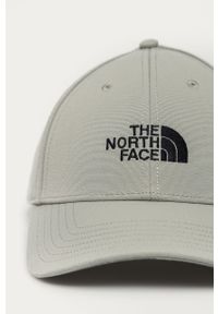 The North Face - Czapka. Kolor: szary. Materiał: tkanina, poliester. Wzór: aplikacja #3