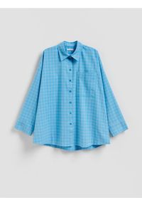 Reserved - Koszula w kratę - jasnoniebieski. Kolor: niebieski. Materiał: wiskoza, tkanina #1