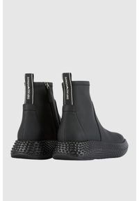 Emporio Armani - EMPORIO ARMANI Czarne botki damskie, Rozmiar 36. Kolor: czarny #3