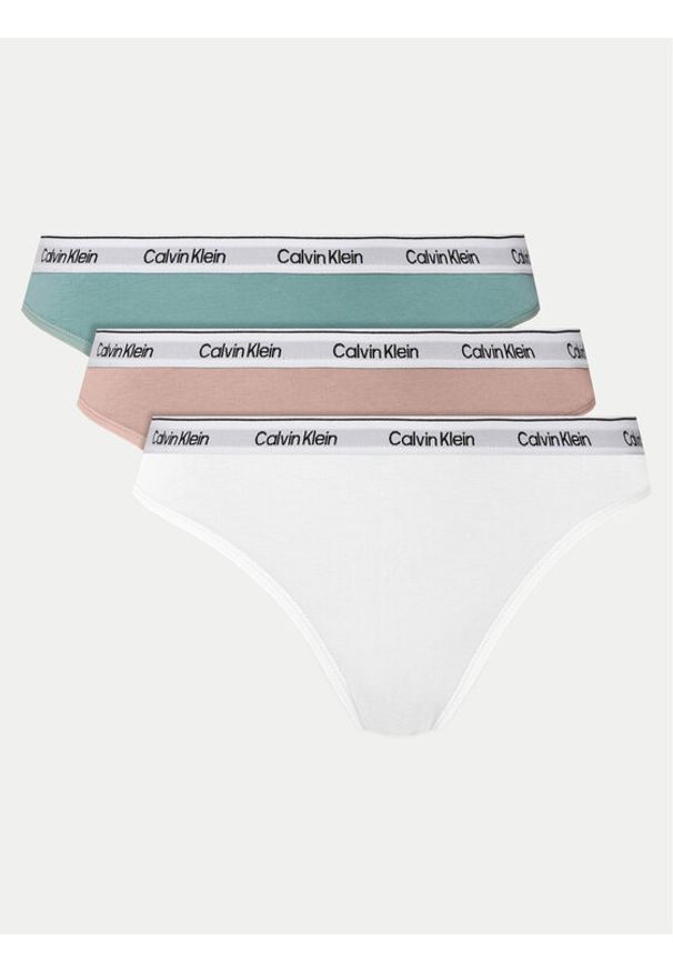 Calvin Klein Underwear Komplet 3 par fig klasycznych 000QD5207E Kolorowy. Materiał: bawełna. Wzór: kolorowy