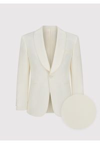 Pako Lorente - PAKO LORENTE – Marynarka smokingowa w jasnym beżowym kolorze. Okazja: na wesele, na ślub cywilny. Kolor: beżowy. Materiał: wełna. Wzór: gładki #1