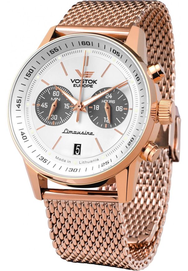 Zegarek Vostok Europe Zegarek męski Vostok Europe VK64-560B692B różowe złoto. Kolor: złoty, wielokolorowy, różowy