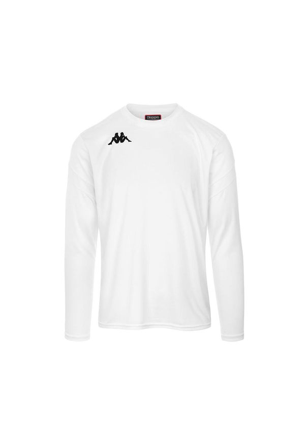 Jersey Kappa Dovol. Kolor: biały. Materiał: jersey. Długość rękawa: długi rękaw. Sport: fitness