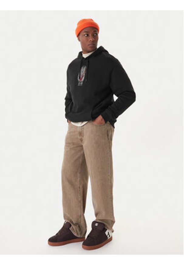 DC Shoes Bluza Burnt Out EDYSF03253 Czarny Regular Fit. Kolor: czarny. Materiał: bawełna