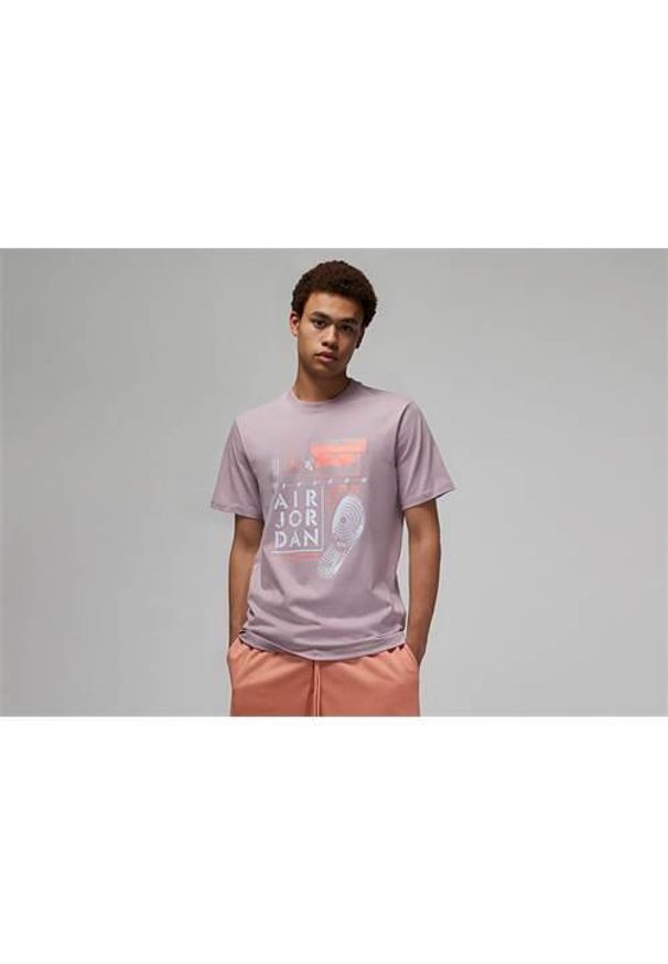 Koszulka sportowa męska Nike Air Jordan. Kolor: fioletowy. Długość rękawa: krótki rękaw. Długość: krótkie. Sport: fitness