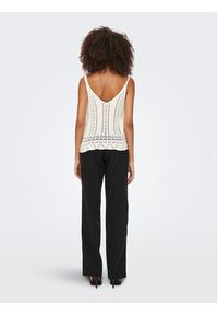 only - ONLY Top Lyzet 15277573 Écru Regular Fit. Materiał: bawełna