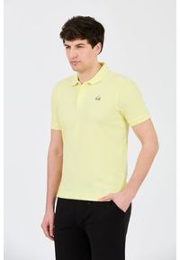 La Martina - LA MARTINA Cytrynowe męskie polo z małym logo, Rozmiar M. Typ kołnierza: polo. Kolor: żółty #4